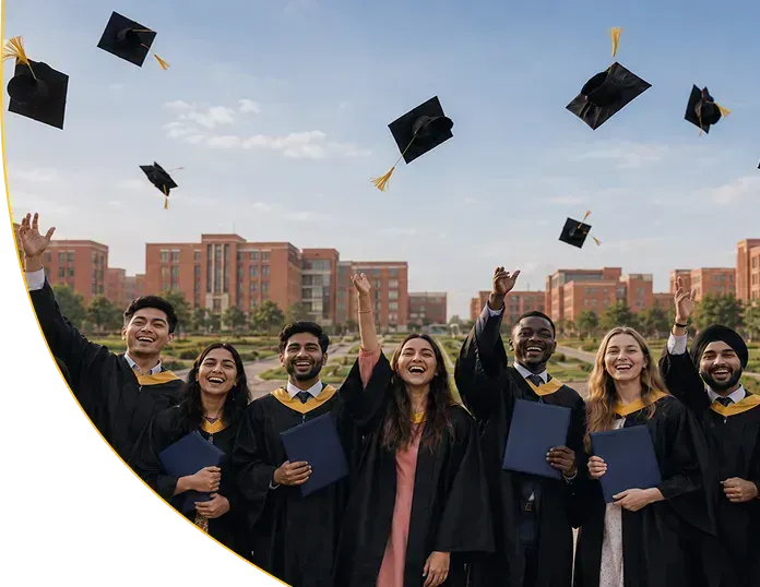 Amity Online graduates celebrating
